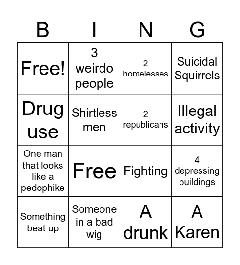 Bay Shore Bingo Card