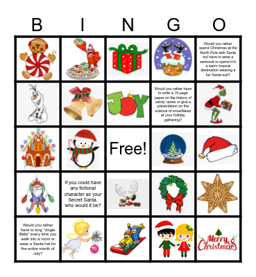 Christmas Bingo Card