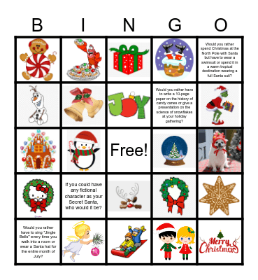 Christmas Bingo Card