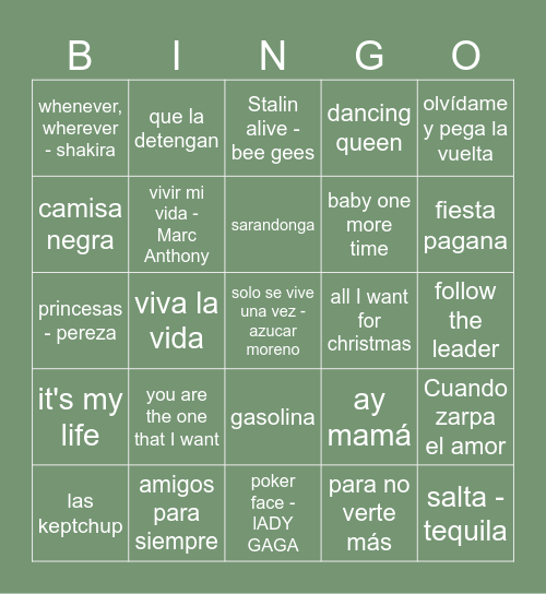 BINGO NAVIDEÑO Bingo Card