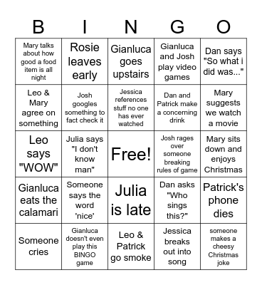 2023 Christmas Bingo Card