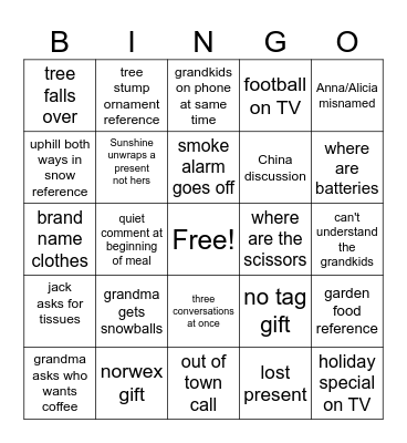 christmas bingo 2023 Bingo Card