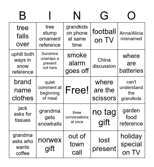 christmas bingo 2023 Bingo Card