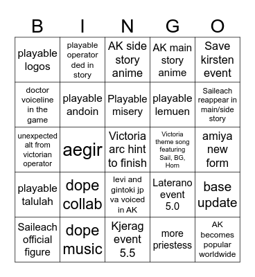 AK 2024 Bingo Card