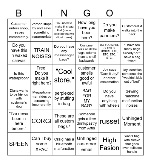 ILE Bingo Card