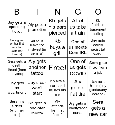GAMERTIME 2024 Bingo Card