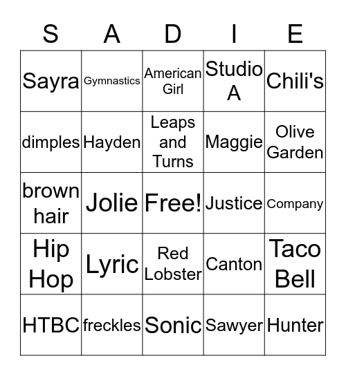 Happy Birthday! Bingo Card