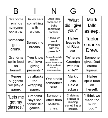 Christmas 2023 Bingo Card