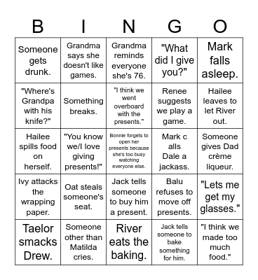 Christmas 2023 Bingo Card