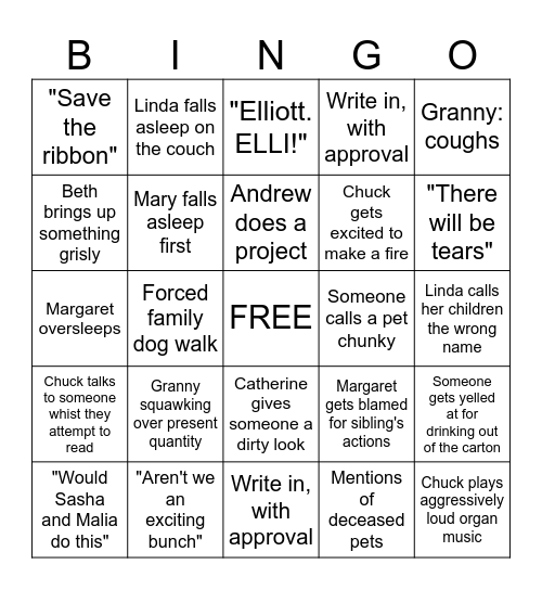 We're Repetitive Bingo Card