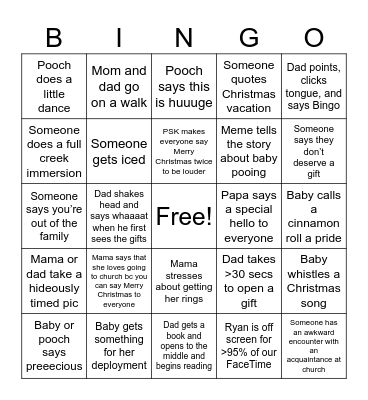 Christmas Bingo Card