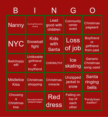 HALLMARK BINGO Card