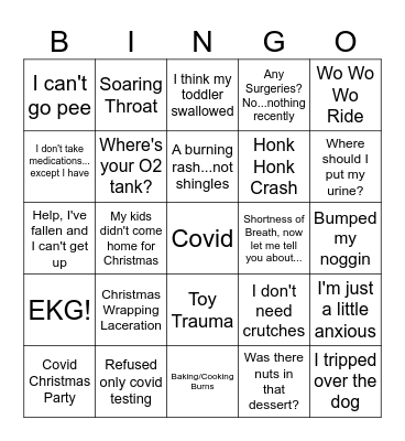 Christmas Bingo Card