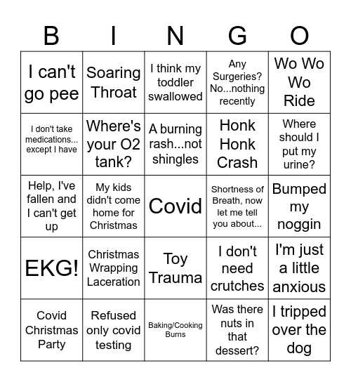 Christmas Bingo Card