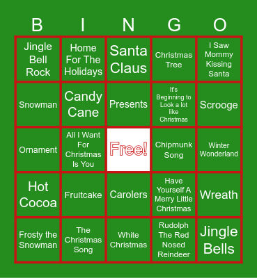 Christmas Bingo Card