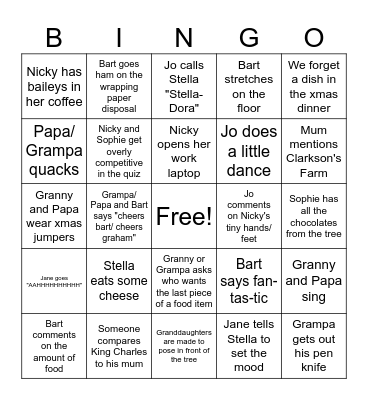 Christmas Bingo Card