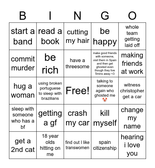 2023 Bingo Card