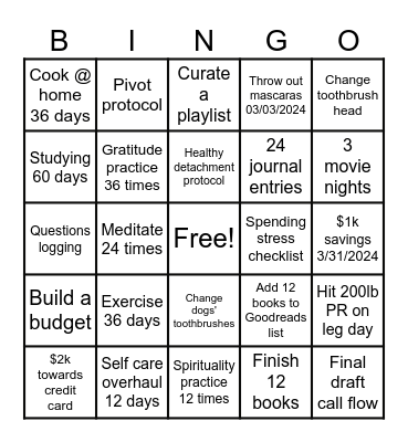 Big Girl Bingo Q1 Bingo Card