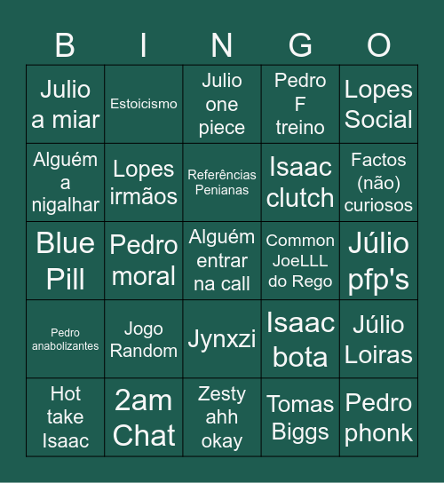 Disco Bingo Card