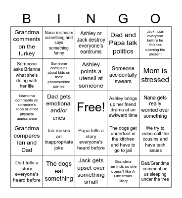 Christmas Bingo 2023 Bingo Card