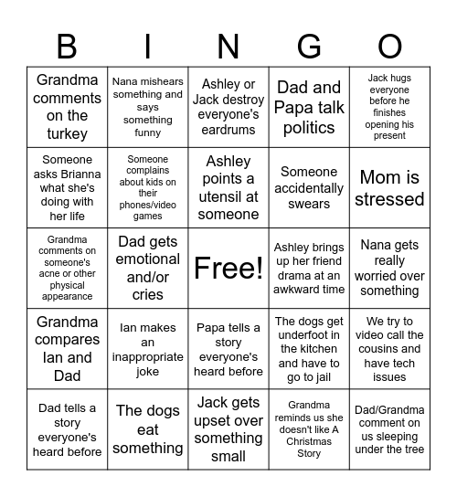 Christmas Bingo 2023 Bingo Card