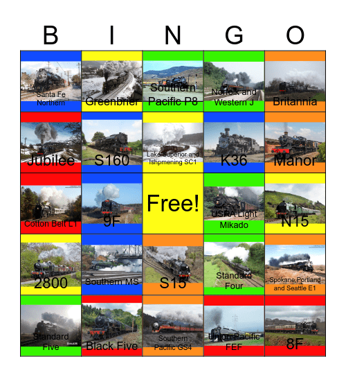 Four Seasons of Steam Bingo Card