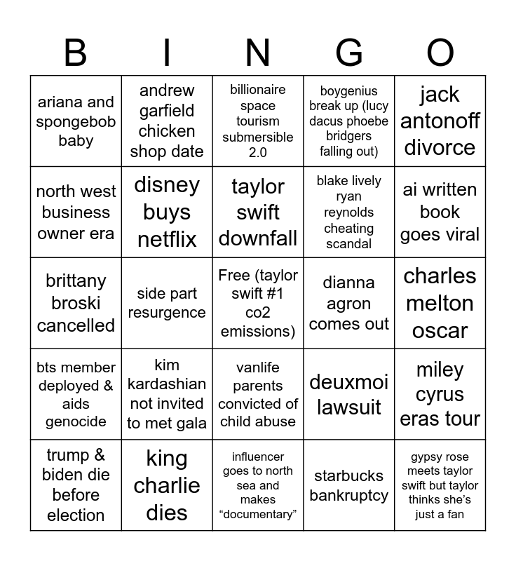 2024 Bingo Card   2024 