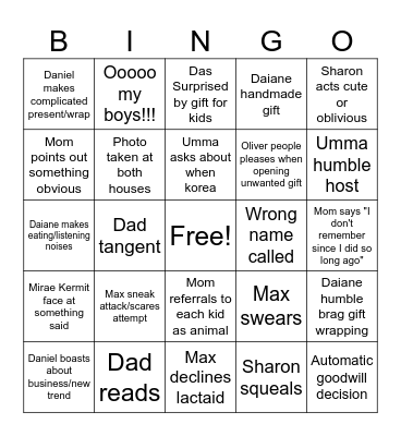 Christmas Bingo 2023 Bingo Card