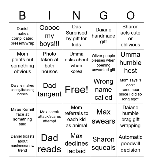 Christmas Bingo 2023 Bingo Card