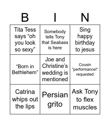 Filipino Frenzy Bingo Card