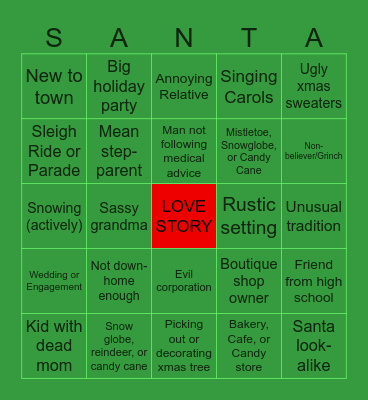 Moey & Mommy's Hallmark Christmas Movie Bingo 2023 Bingo Card