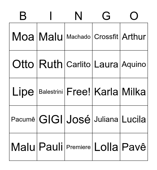 Natal 2023 Bingo Card