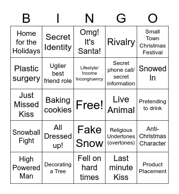 Holiday Bingo Card