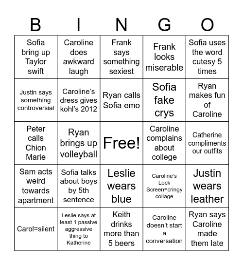 Christmas Bingo Card