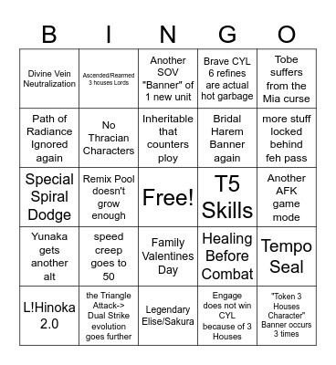 2024 Feh Bingo Card