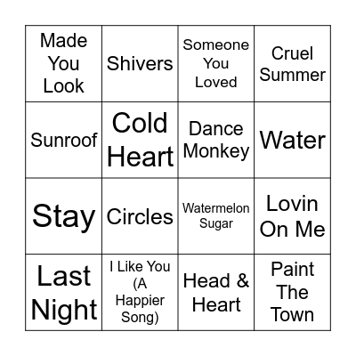 For The Teens Bingo Card