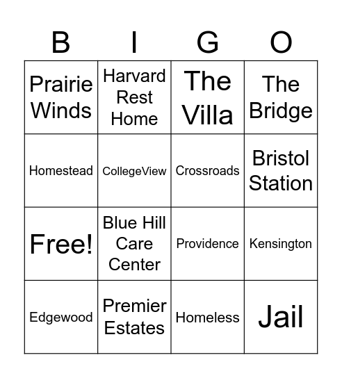 Where Did They Come From? Where Do They Go? Bingo Card