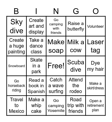 2023 Bingo Card