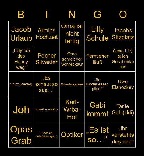 X-Mas Bingo Card