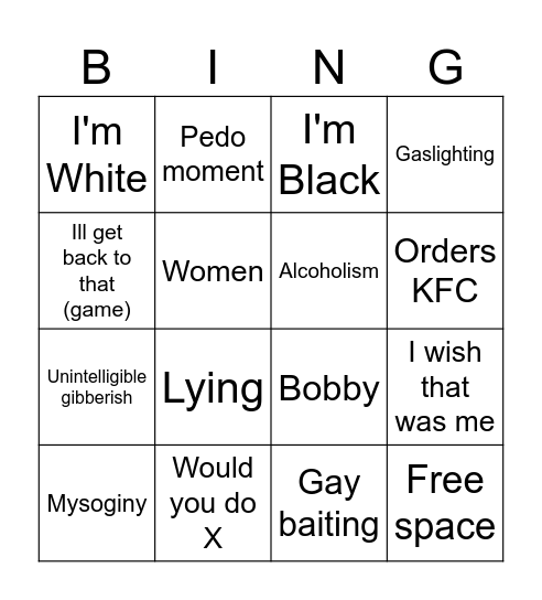 Derkingo Bingo Card