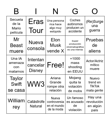2024 Bingo Card