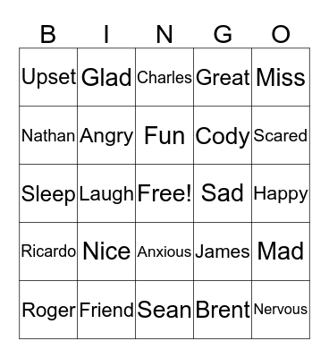 South Bingo Card