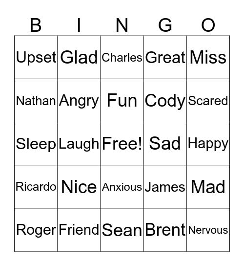 South Bingo Card