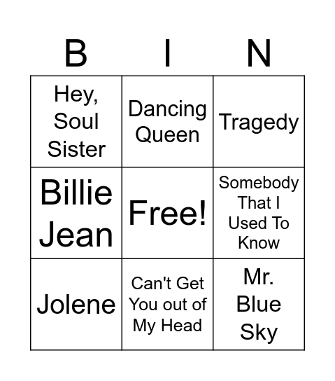 Disco Bingo Card