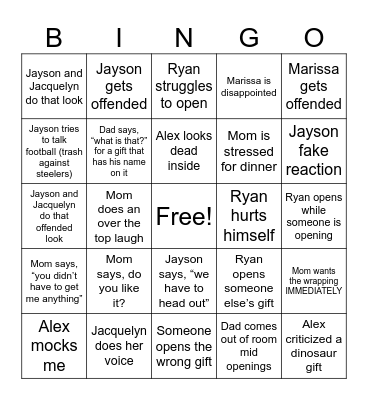 Christmas Bingo Card