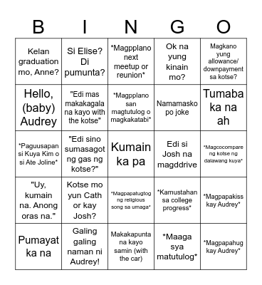 St. Paul Bingo Card