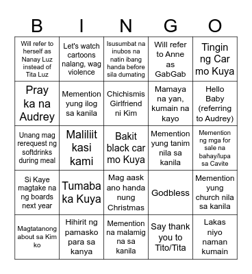 St. Paul Bingo Card Bingo Card