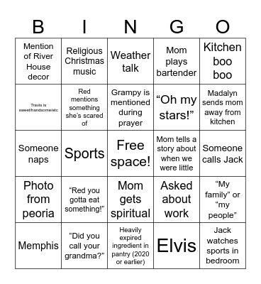 Christmas Bingo Card