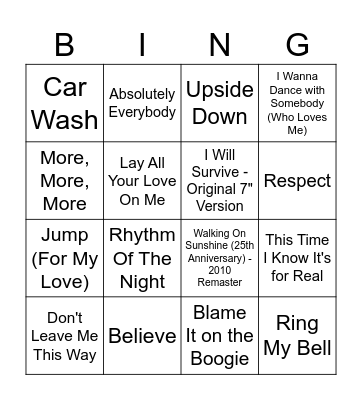 Pride Drag Bingo Card