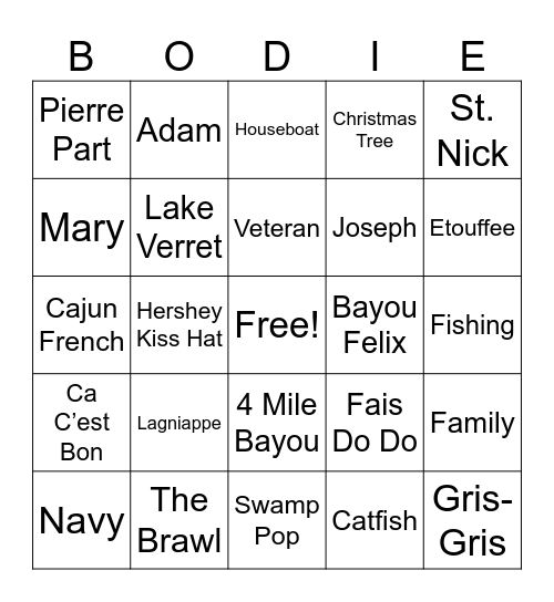 Bingo Card
